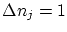 $ \Delta n_j = 1$