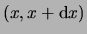 $ ( x , x + \ensuremath{\mathrm{d}}x)$