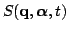 $ S( {\bf {q}}, {\boldsymbol{\alpha}}, t)$