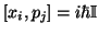 $ [ x_i, p_j ] = i \hbar \mathbb{I}$